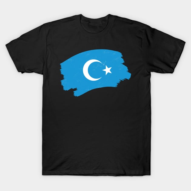 Free the Uyghurs - Save Uyghur Flag T-Shirt by barranshirts